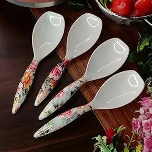 Melamine Serving Spoon Set of 4 Flowers