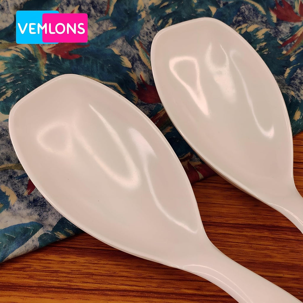 White Serving Spoon