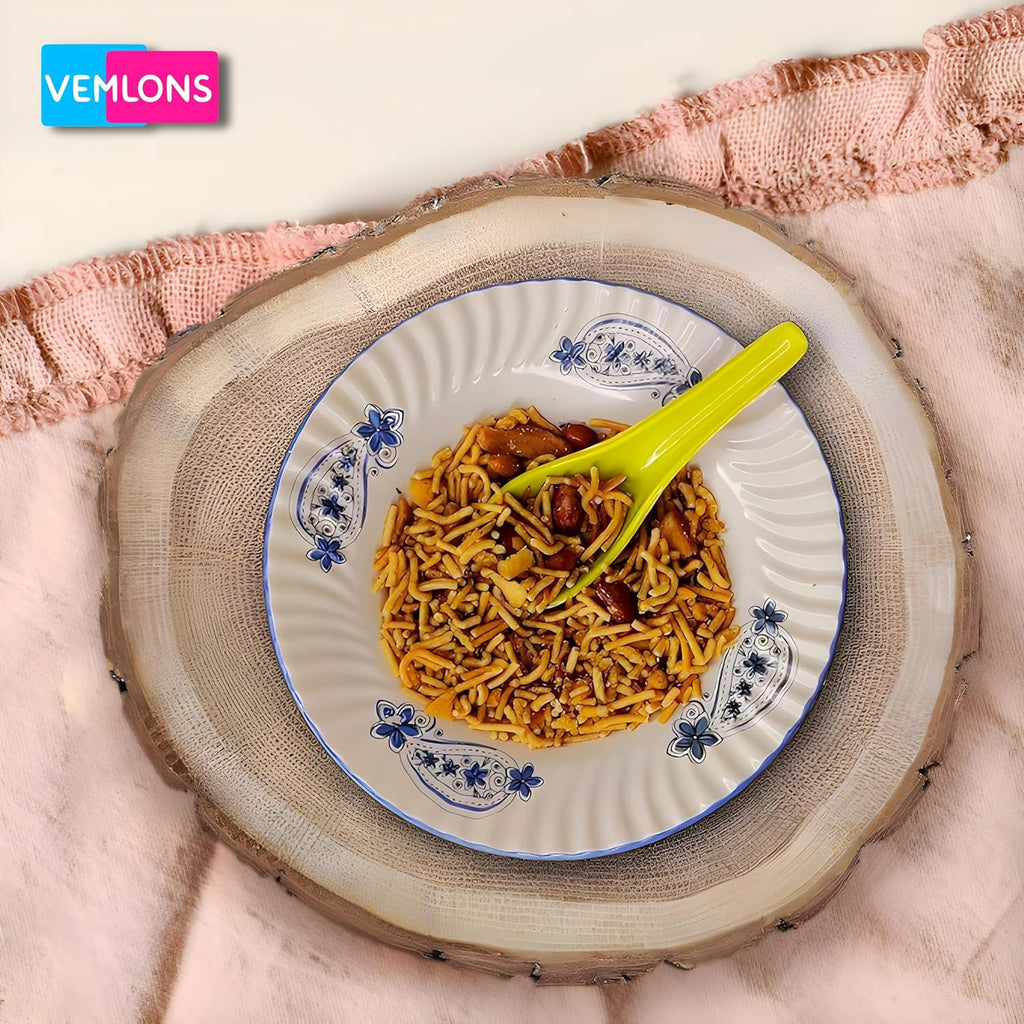 Soup Spoon Set of 6 – Green Melamine, Durable & Stylish for Everyday Use